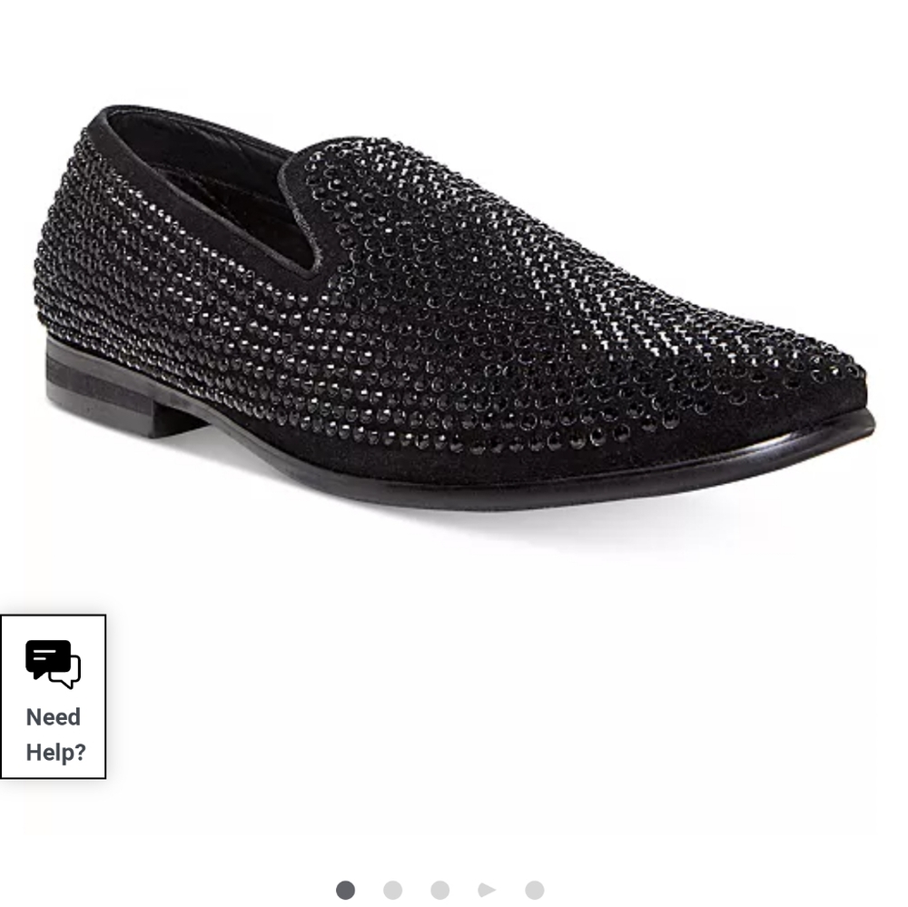 Steve Madden Men's Caviar Rhinestone Smoking Slipper